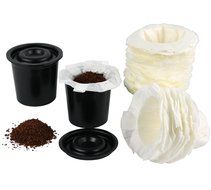Greenco Set of 2 K-cups with 50 Disposables Replacement Filters - Compatible with Keurig K-cup Coffee Machines