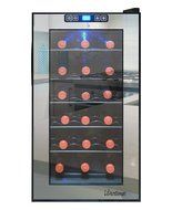 Vinotemp VT-18TSBM 18-Bottle Mirrored Thermoelectric Wine Cooler, Black N4