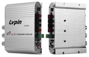 Wesel 12V Lvpin LP-838 Hi-Fi 2.1 Mini Car Motorbike Motorcycle Computer Power Amplifier Player Home CD MP3 MP4... N8