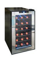 Vinotemp VT-18TSBM 18-Bottle Mirrored Thermoelectric Wine Cooler, Black N5