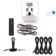 Acoustic Audio AAT1000 Tower 5.1 Speaker System with USB Bluetooth Mic and 4 Extension Cables