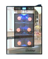 Vinotemp VT-18TSBM 18-Bottle Mirrored Thermoelectric Wine Cooler, Black N6