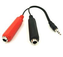 HENGSHENG&reg; 3.5mm Male to Dua 6.35mm Mono TS Female Y Splitter Cable N3