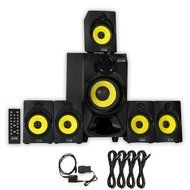 Theater Solutions TS518 Bluetooth Home 5.1 Speaker System FM Tuner Optical Input 4 Ext. Cables