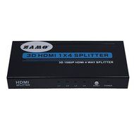 ZAMO 1x4 4 Ports Hdmi Powered Splitter for Full Hd 1080p &amp; 3d Support (One Input to Four Outputs) N25