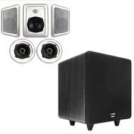 Acoustic Audio HT-55 In-Wall/Ceiling 5.1 Home Theater Speakers and 12&quot; Powered Sub HT-55-CS12B