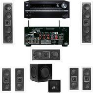 Klipsch KL-6504-THX(2 Speaker) In-Wall 7.1-SW-310 Onkyo TX-NR838 7.2 Channel Network- White
