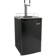 EdgeStar Full Size Dual Tap Kegerator &amp; Draft Beer Dispenser - Black N3