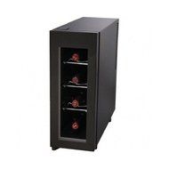 Rodriguezad Wine Cooler Refrigerator Chiller 4 Bottle Beverage Steel Cellar Glass Door