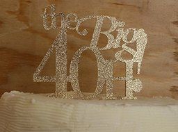 All About Details Gold The Big 4OH! Cake Topper N2