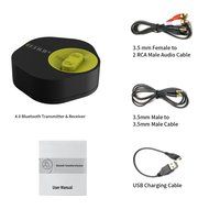 EDUP 4.0 Hi-Fi Bluetooth Stereo Receiver and Audio Transmitter 2 in 1,Wireless Audio Adapter Play while Charging... N3