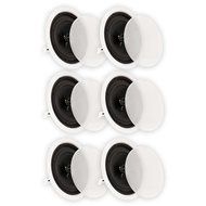 Theater Solutions CS8C In Ceiling 8" Speakers Surround Sound Home Theater 3 Pair Pack 3CS8C