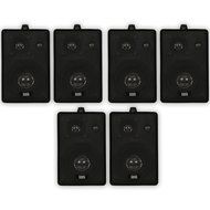 Acoustic Audio 251B Indoor Outdoor 3 Way Speakers 1200 Watt Black 3 Pair Pack 251B-3Pr N4