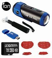 iON AIR PRO WIFI Full HD Sports Action Camcorder + iON Board Kit Adhesives + 16GB (10) Card + Card Reader + Mono...