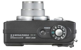 Sony Cybershot DSCW1 5MP Digital Camera with 3x Optical Zoom (Black) N2