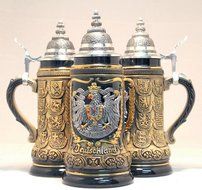 Pinnacle Peak PPT-019-0008 Rustic Deutschland Germany Pewter Eagle State Crests LE German Beer Stein.25 L