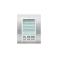Summit SCR600LSHADA: ADA compliant, commercially approved glass door beverage center with white cabinet, full-length... N4