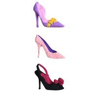 LYNCH Fondant 3D Silicone Mold High-heeled Shoes Decorated Chocolate Tools,Pink N2