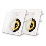 Acoustic Audio HD-6Pr 6.5-Inch Round 2 Way Kevlar Speakers (White) N16