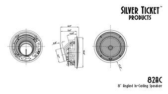 82W Silver Ticket In-Wall In-Ceiling Speaker with Pivoting Tweeter (8 Inch in-wall) N4
