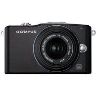 Olympus PEN E-PM1 12.3MP Interchangeable Camera with CMOS Sensor, 3-inch LCD and 14-42mm II Lens (Black) (Old... N6