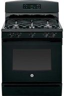 GE JGB697DEHBB 30" Black Gas Sealed Burner Range - Convection