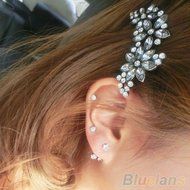 Women&#039;s Bride&#039;s Bridesmaid&#039;s Rhinestone Flower Crystal Hair Clip Comb Jewelry N4