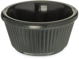 Carlisle S28203 Melamine Fluted Ramekin, 3 oz Capacity, 1.43" Height, Black (Case of 48)