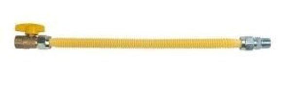 BrassCraft CSSC4K-18 ProCoat 1/2 MIP x 1/2 FIP Ball Valve x 18 Stainless Steel Gas Connector 5/8 O.D. (164,200...