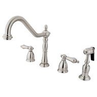 Kingston Brass KB1798ALBS Heritage 8-Inch Centerset Kitchen Faucet, Satin Nickel by Kingston Brass