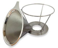 Agile-shop Bracket Coffee Dripper Stainless Steel - Reusable Pour Over Filter Cone - Best For Large Single Serve... N2