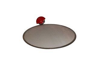 Browne 15" Aluminum Pizza Screen and Pizza Cutter Bundle N2