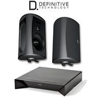 Definitive Technology W Adapt + AW 6500 All-Weather Outdoor Speakers Bundle (Pair, Black)