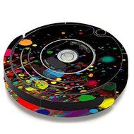 Skin Decal Vinyl Wrap For IRobot Roomba 650 655 Vacuum / Colorful Paint Splatter