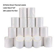 20 Roll 4x6 Direct Thermal Labels For Zebra 2844 Eltron ZP450 N2