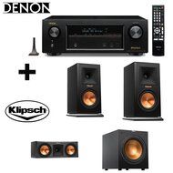 Denon AVR-X1100W 7.2 Channel Full 4K Ultra HD A/V Receiver with Bluetooth and Wi-Fi + Pair Klipsch Reference Premiere...