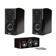 Polk Audio LSiM 704c Center Channel Speaker, Midnight Mahogany - Bundle With 2x Polk LSiM 703 Bookshelf Speaker...