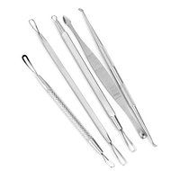 GUAngqi Stainless Steel Blackhead Acne Pimple Extractor Remover Removal Tool Kit Set of 5Pcs N2