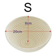 iEFiEL Sourdough Brotform Bread Dough Proofing Handmade Rising Rattan Banneton Basket (1, Medium Oblong (9.8*5.9... N18