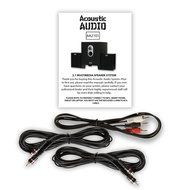 Acoustic Audio AA2101 Multimedia 250W 2.1 Home Speaker System with 2 Extension Cables AA2101-2 N2
