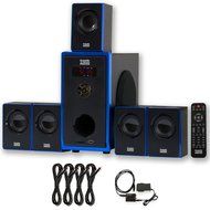 Acoustic Audio AA5102 Home Theater 5.1 Speaker System with Optical Input and 4 Extension Cables