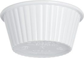 Carlisle 084302 SAN Fluted Ramekin, 1 oz Capacity, White (Case of 48) N5