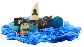 Pavoni FRT179 Platinum Silicone Special Edition-Pirate Ship Stackable Bake Mould, Blue N2