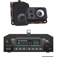 Pyle Stereo Receiver and Marine Speaker Package - PT270AIU 300 Watts Stero Receiver AM-FM Tuner, USB/SD, Ipod...