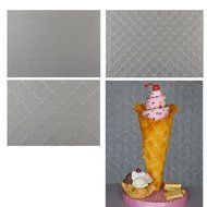 Sweet Elite Tools Waffle Pattern Texture Sheets - Set of Three Waffle Patterns Impression Mats By Lauren Kitchen N7