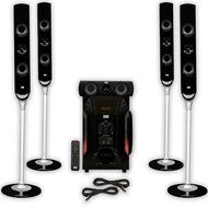 Acoustic Audio AAT1000 Tower 5.1 Home Speaker System with Powered Sub and 2 Extension Cables N2