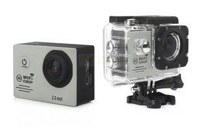 (Silver) Action Camera SJ7000 Wifi 2.0 LTPS LED mini cam recorder marine diving 1080P HD DV Go pro style two batteries... N2