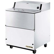 True TMC-34-SS White Flip Top Milk Cooler