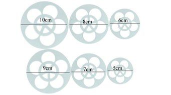 YIJIA 6 Pcs/Set Rose Flower Fondant Cake Decorating Plastic Cookie Mold Cutter Tools N2