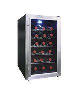 Vinotemp VT-18TEDS Thermo-Electric Digital 18-Bottle Wine Chiller, Black and Stainless N2